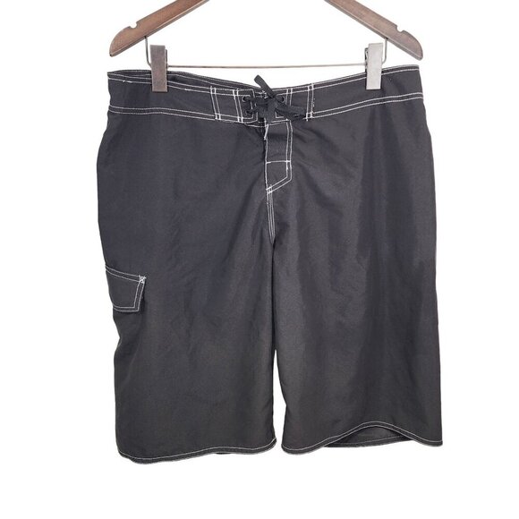 Dolfin Black Swim‎ Board Shorts Men's Size 36 Black - Picture 1 of 8